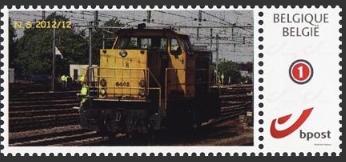 year=?, Belgian personalized stamp with NS loco